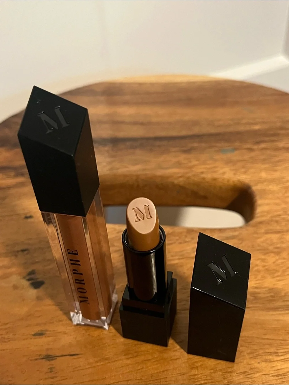 Morphe Sweat Tea Matte Lipstick & Matching Liquid Lip Gloss/Stick Duo